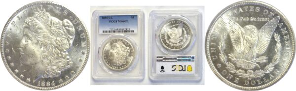 1884-CC .  Morgan Dollar.  -   PCGS. MS-64. PL.