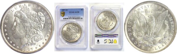 1897-O.  Morgan Dollar. PCGS. AU-58.