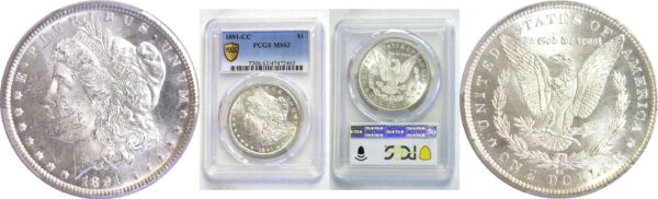 1891-CC  Morgan Dollar.  -  PCGS MS-63.