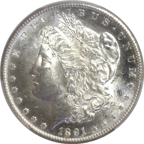 1891-S  Morgan Dollar   -   PCGS. MS-63. - Image 2