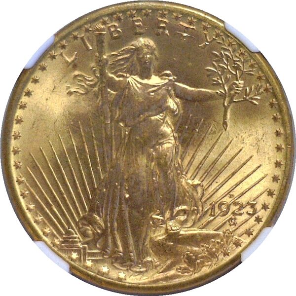 1923-D.  $20 St. Gaudens.  -   NGC. MS-66+. - Image 2