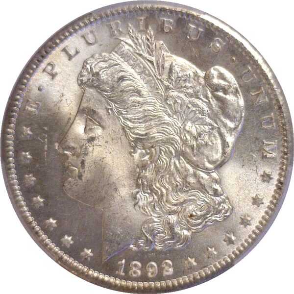 1892-CC .  Morgan Dollar.  -  PCGS. MS-63. - Image 2