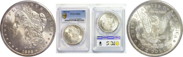 1892-CC .  Morgan Dollar.  -  PCGS. MS-63.