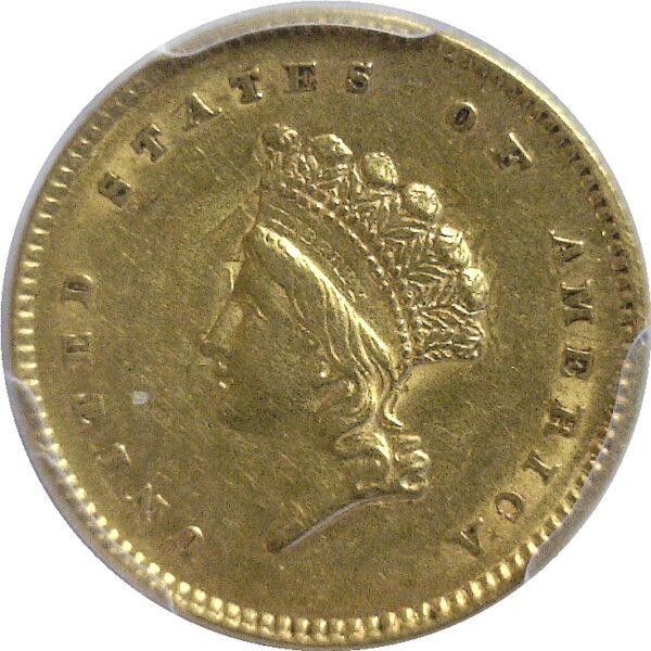 1854.  One Dollar Gold Coin. PCGS. AU-55. - Image 2