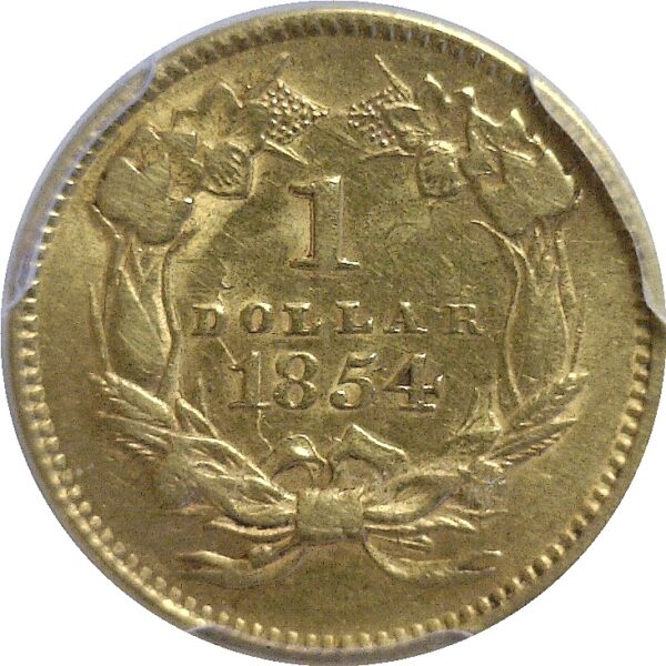 1854.  One Dollar Gold Coin. PCGS. AU-55. - Image 3