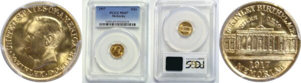 1917 $1 McKinley Gold Commemorative  -  PCGS MS-67