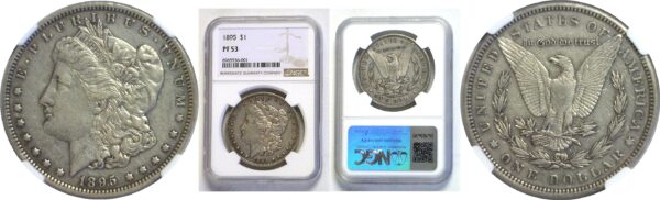 1895.  Morgan Dollar.   -  NGC. PF-53.