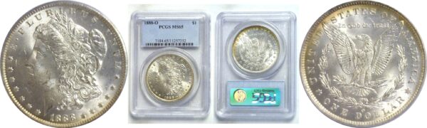 1888-O.  Morgan Dollar. PCGS.   -  MS-65.