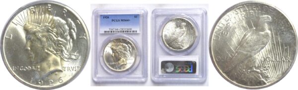 1926  Peace Dollar.  -  PCGS. MS-64+.