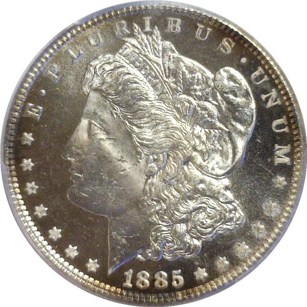 1885  Morgan Dollar.  -  PCGS MS-64. DMPL. - Image 2
