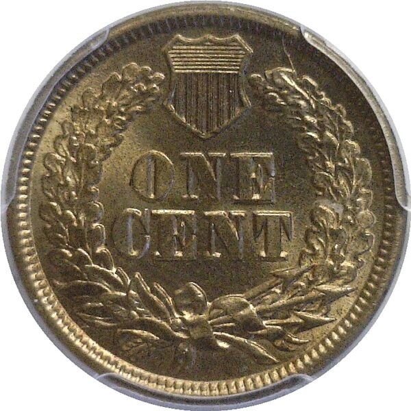 1863 Indian Head Cent  -  PCGS MS-65  CAC - Image 3