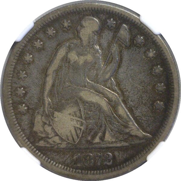 1872.  Seated Liberty Dollar. NGC. VF-20. - Image 2