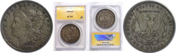 1892-S.  Morgan Dollar.  -  ANACS. VF-25.