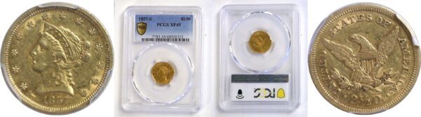 1857-S $2 1/2 Liberty   -   PCGS XF-45