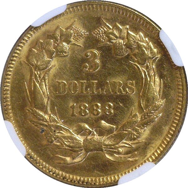 1888 $3 Princess.   -   NGC MS-61 - Image 3