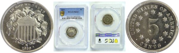 1869 Shield Nickel. -  PCGS PR-66+