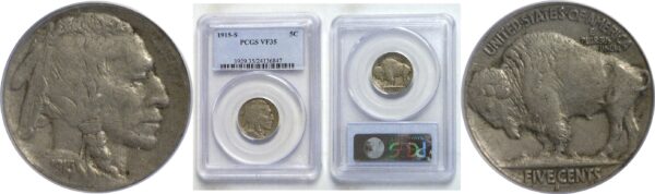 1915-S.  Buffalo Nickel.  -  PCGS. VF-35.