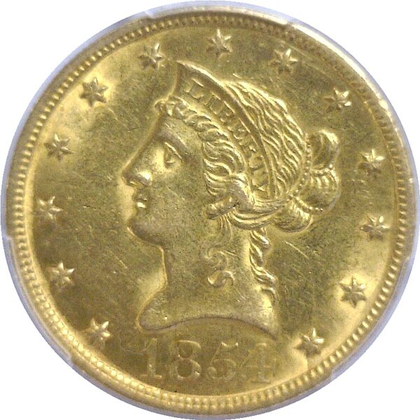 1854-O $10 Liberty  -  PCGS AU-58 - Image 2