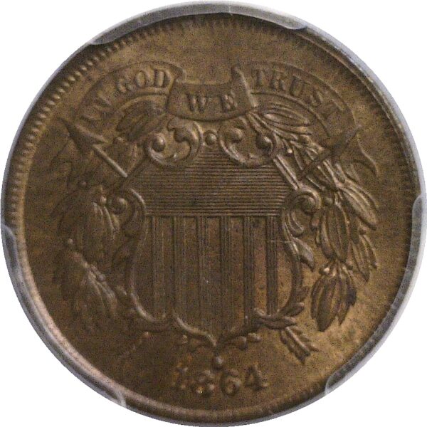 1864 Large Motto.  -  PCGS. MS-64. RB. - Image 2