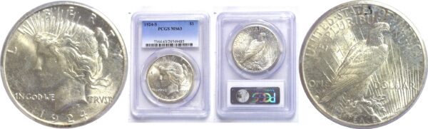 1924-S Peace Dollar  -  PCGS MS-63