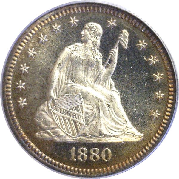 1880 Seated Liberty Quarter.  -   PCGS PR-66 CAM - Image 2