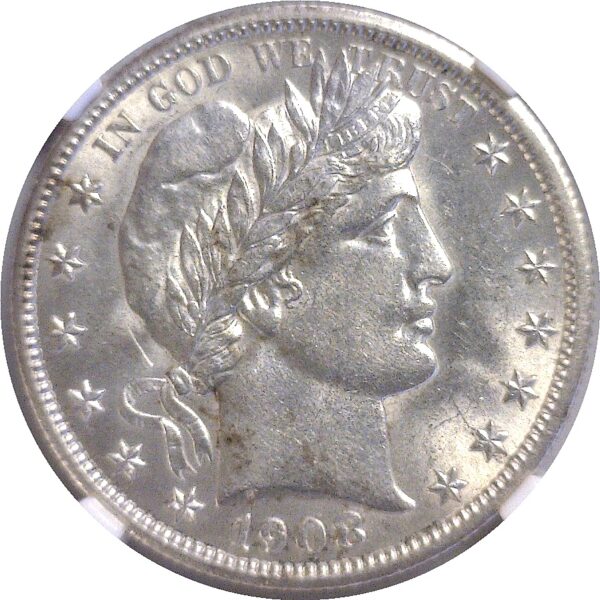 1908 Barber Half Dollar  -  NGC AU-55 - Image 2