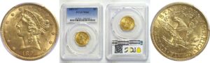 1891-CC $5 Liberty  -  PCGS. MS-61.