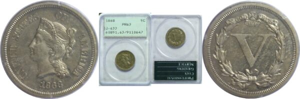 1868.  Pattern Nickel.  -  PCGS. PR-63. J-633.