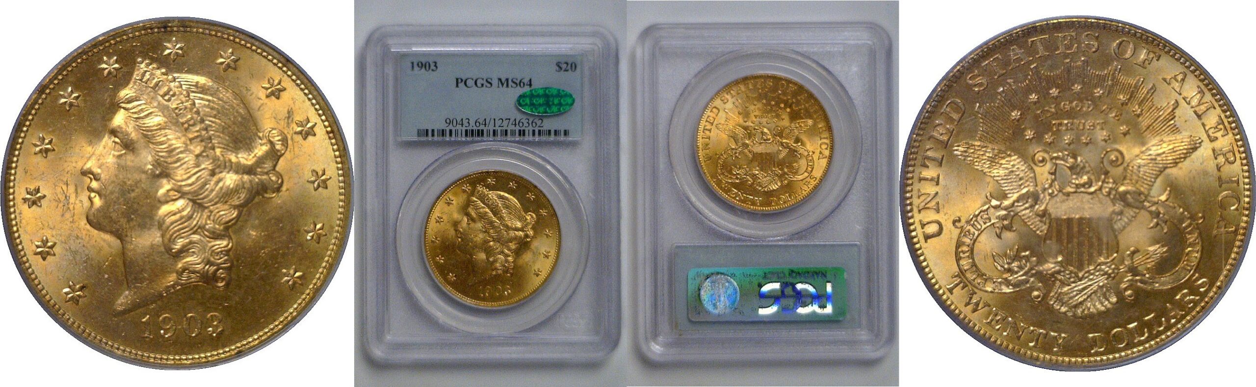 1903  $20 Liberty    PCGS MS-64  CAC
