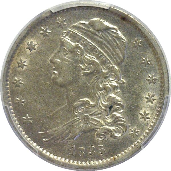 1835.  Bust Quarter.  -  PCGS. AU-55. - Image 2
