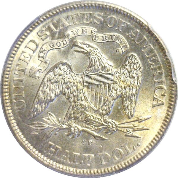 1877-CC Seated Liberty Half Dollar  -  PCGS MS-64+  CAC - Image 3