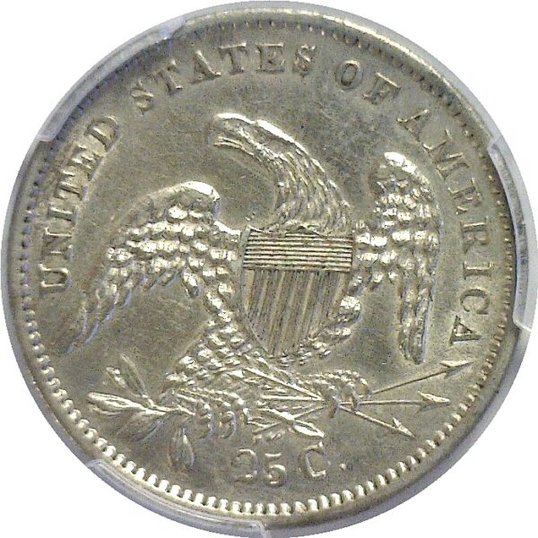 1835.  Bust Quarter.  -  PCGS. AU-55. - Image 3