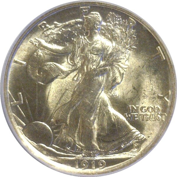 1919-D Walking Liberty Half Dollar  -  PCGS MS-64 - Image 2
