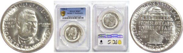 1950-S Booker T. Washington Commemorative Half Dollar.  -  PCGS MS-67.