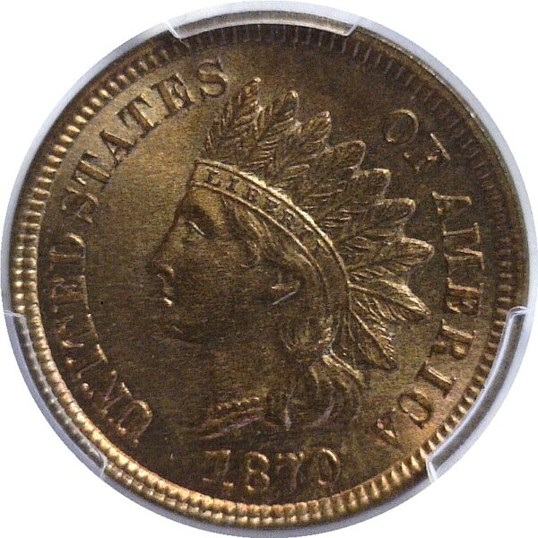 1870 Indian Head Cent  -  PCGS MS-66 RB  CAC - Image 2