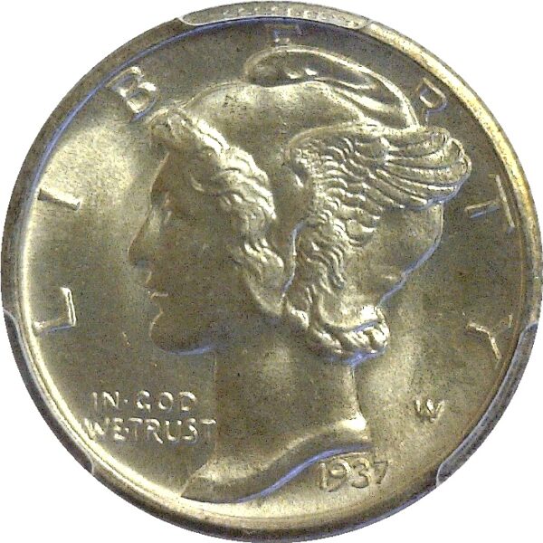 1937-D Mercury Dime  -  PCGS MS-67 FB - Image 2