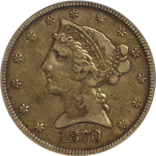 1870-CC $5 Liberty.   -    PCGS VF-30  CAC - Image 2