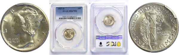 1937-D Mercury Dime  -  PCGS MS-67 FB