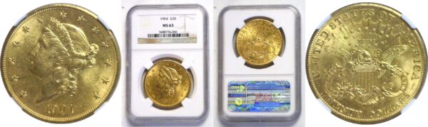 1904 $20 Liberty  -  NGC MS-63