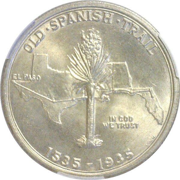 1935.  Spanish Trail Commemorative Half Dollar.  -  CACG. MS-65. - Image 3