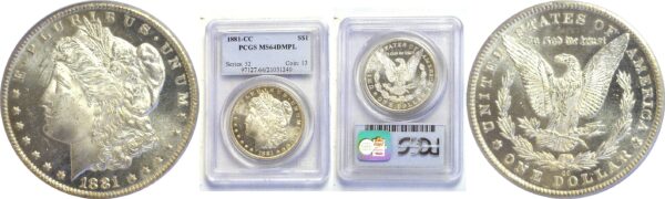 1881-CC Morgan Dollar.  -   PCGS MS-64 DMPL