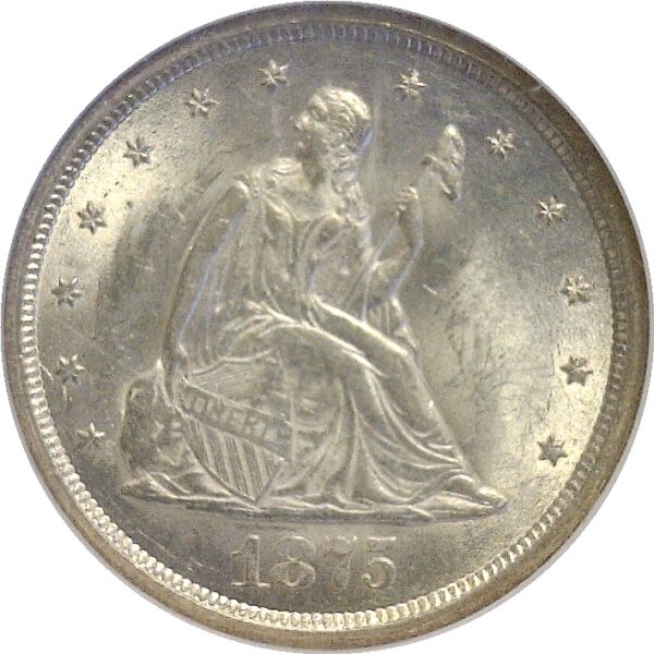 1875-CC Twenty Cent Piece  -  NGC MS-63 - Image 2