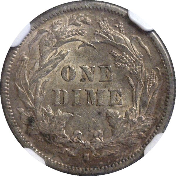 1877-S Seated Liberty Dime  -  NGC AU-58 - Image 3