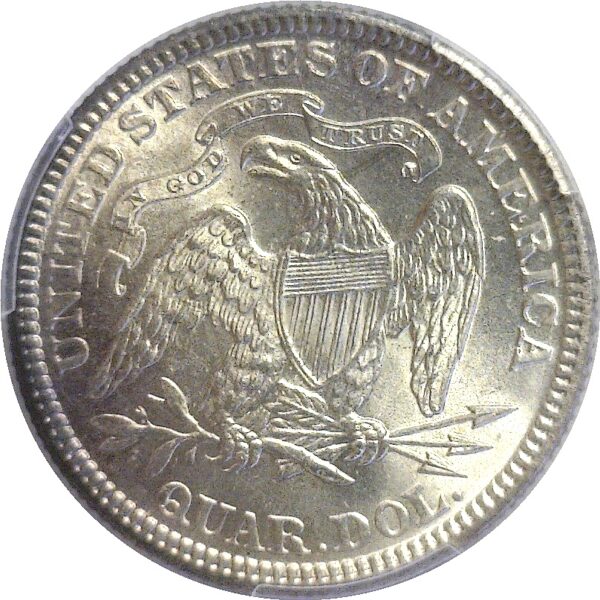 1891 Seated Liberty Quarter  -  PCGS MS-65 - Image 3