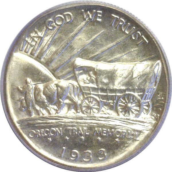 1933-D  Oregon Trail Commemorative Half Dollar.  -  PCGS. MS-65.  CAC - Image 3
