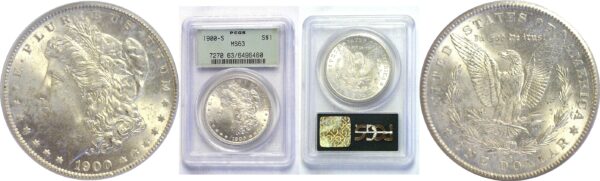 1900-S.  Morgan Dollar.  -  PCGS. MS-63.