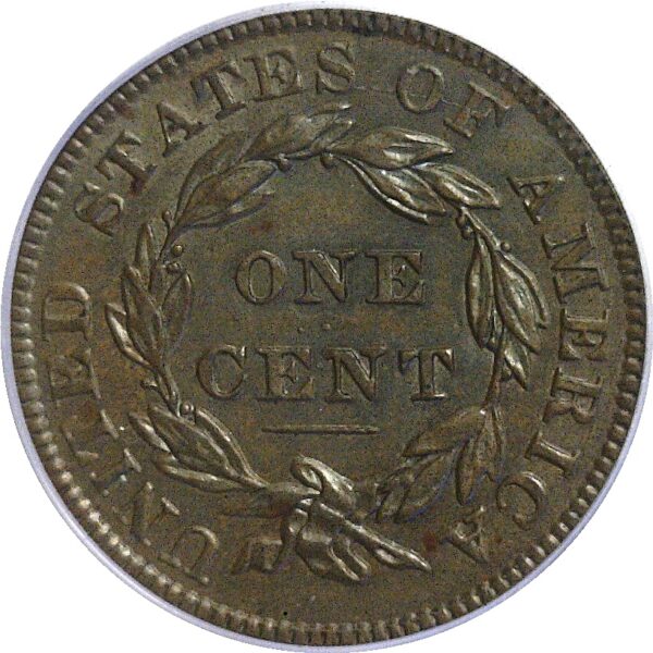1837 Large Cent.   -   PCGS AU-58 - Image 3