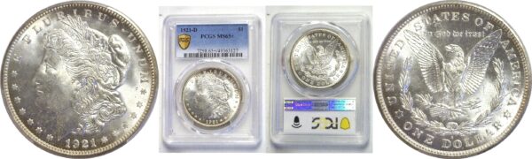 1921-D Morgan Dollar  -  PCGS MS-65+