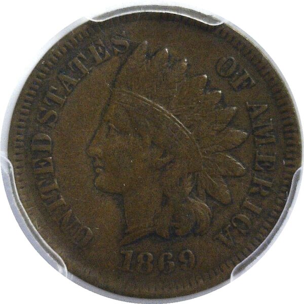 1869  Indian Head Cent.  -  PCGS VF-35. - Image 2