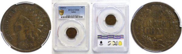 1909-S Indian Head Cent  -  PCGS VF-20